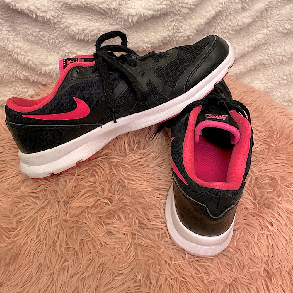 Black and Pink Nike Trainers